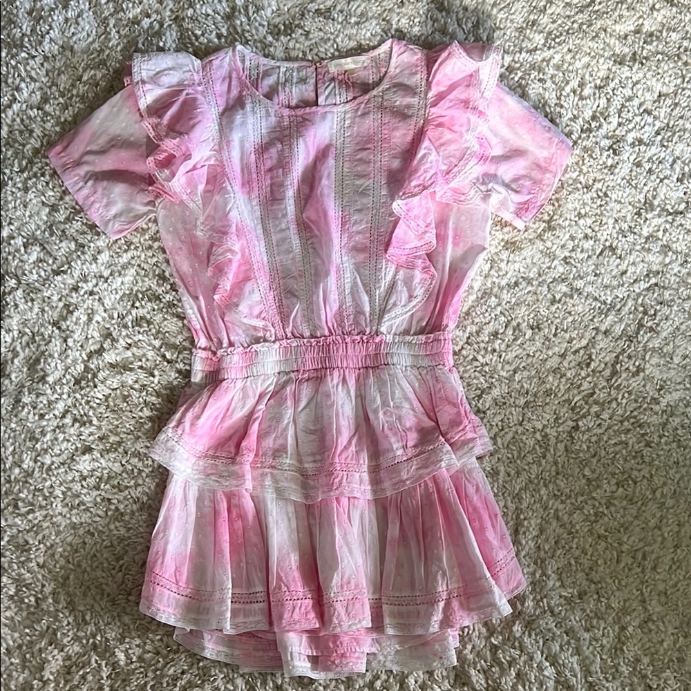 Natasha Pink Cotton Mini Dress